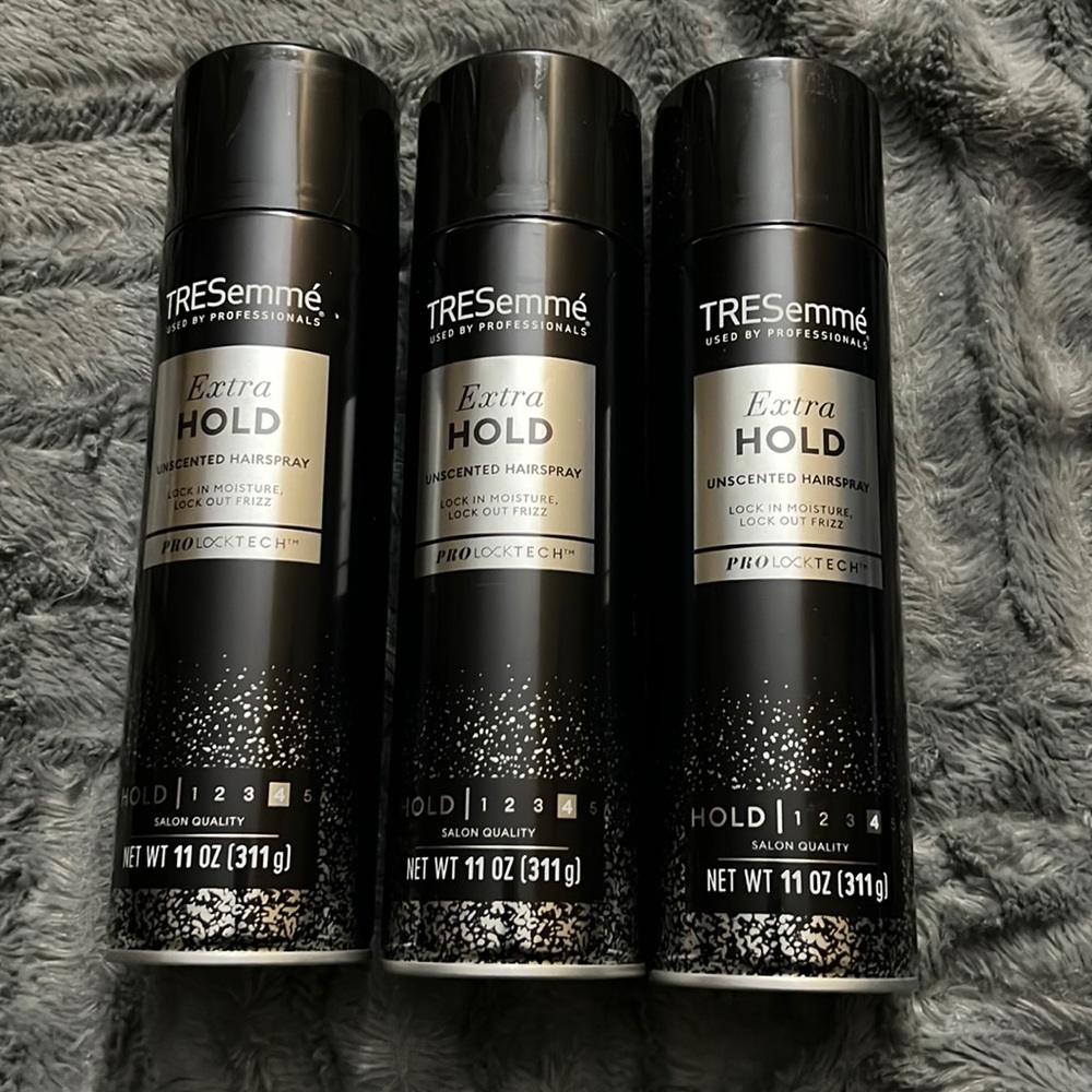 TRESemme Extra Hold Unscented Hair spray 11 oz.  Set of 3.